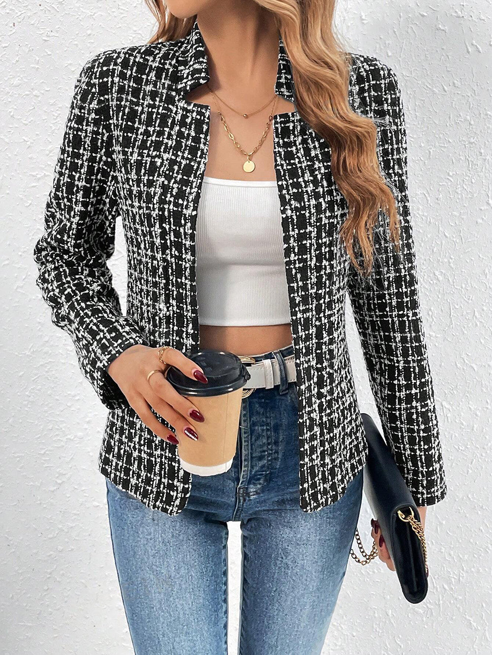 Women's Regular-Fit Tweed Blazer