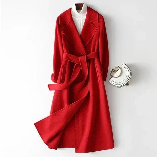 Autumn & Winter Temperament Korean Wool Coat for Women – Elegant &
