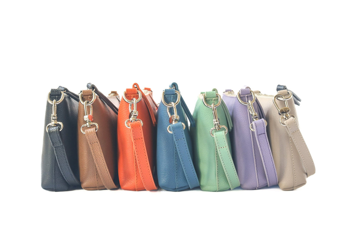Elia Convertible Leather Bag – Clutch, Shoulder & Crossbody