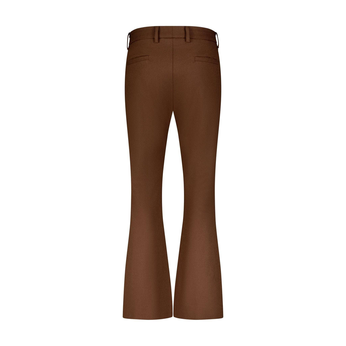 Saint Perry Wool Flared Trousers — Brown