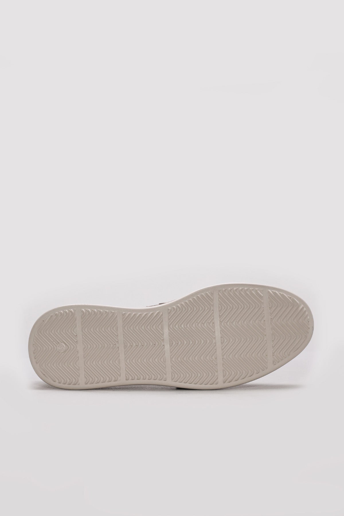 Beige Perforated Leather Loafers