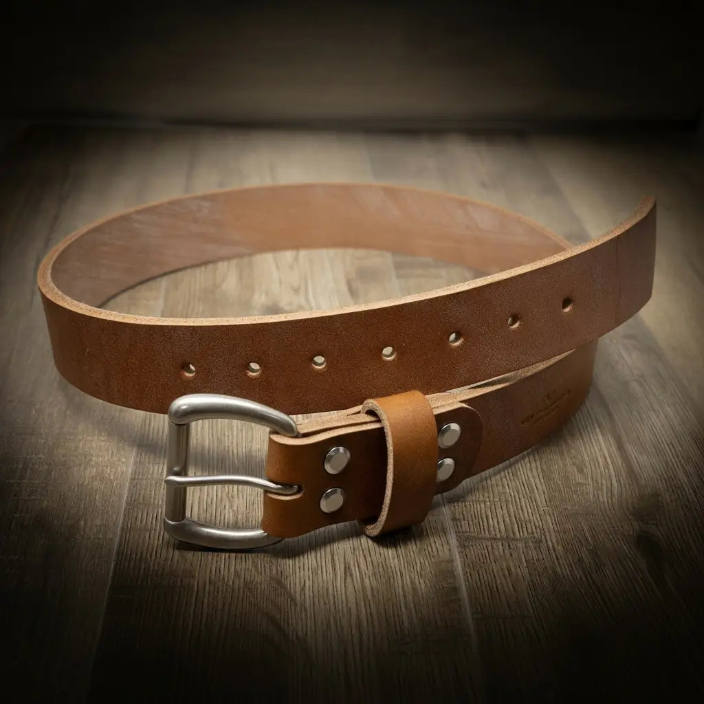 Full-Grain Leather Belt — Oak Brown