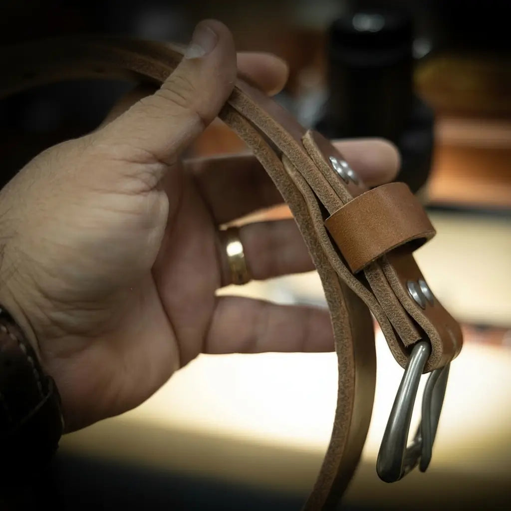 Full-Grain Leather Belt — Oak Brown