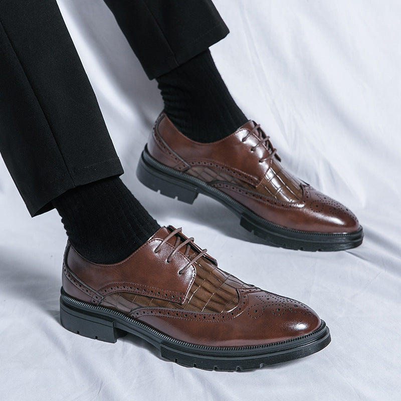 Men's British Low-Top Derby Shoes