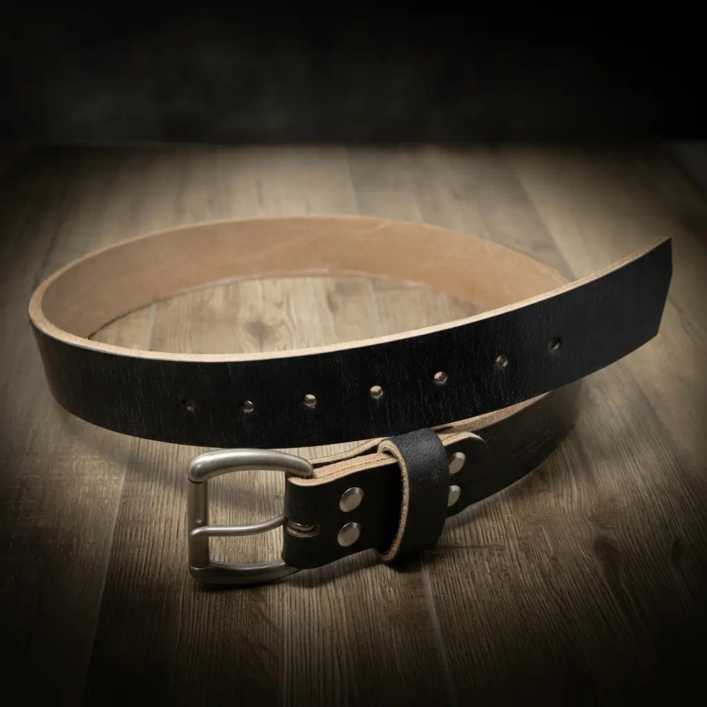 Full-Grain Leather Belt — Black