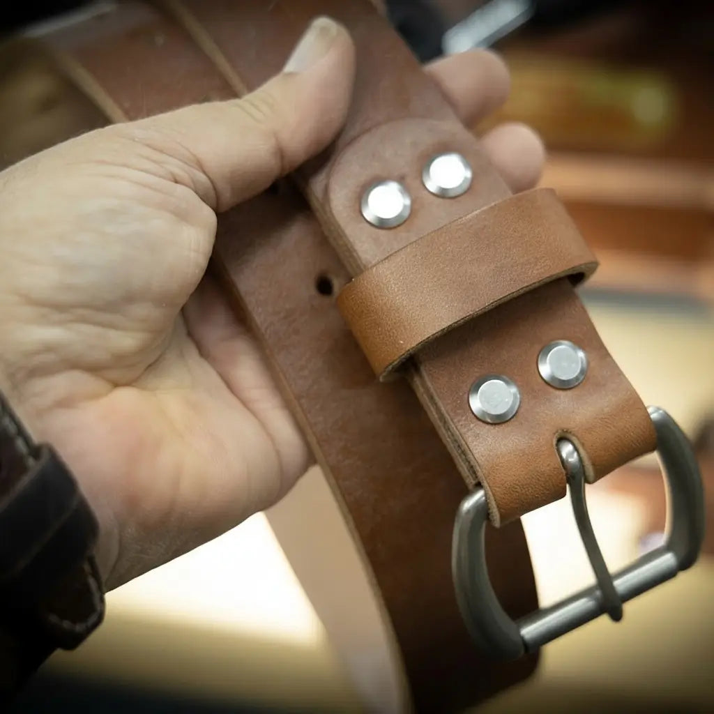 Full-Grain Leather Belt — Oak Brown