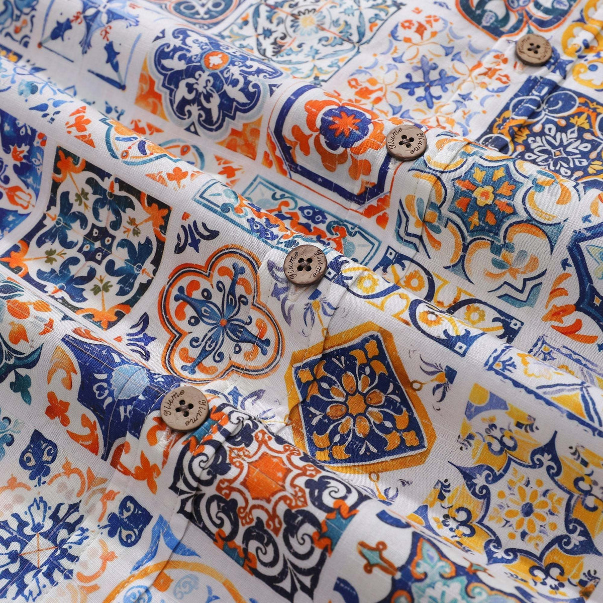 Men's Sicilian Print Cotton Shirt