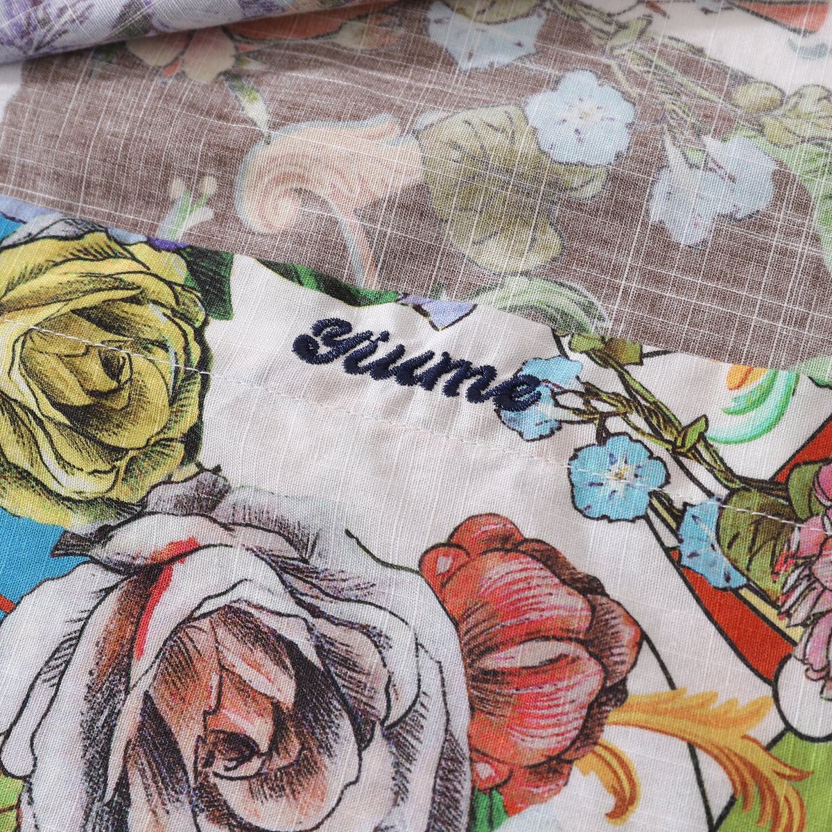 Men's 1930s Vibrant Blooms Cotton Shirt