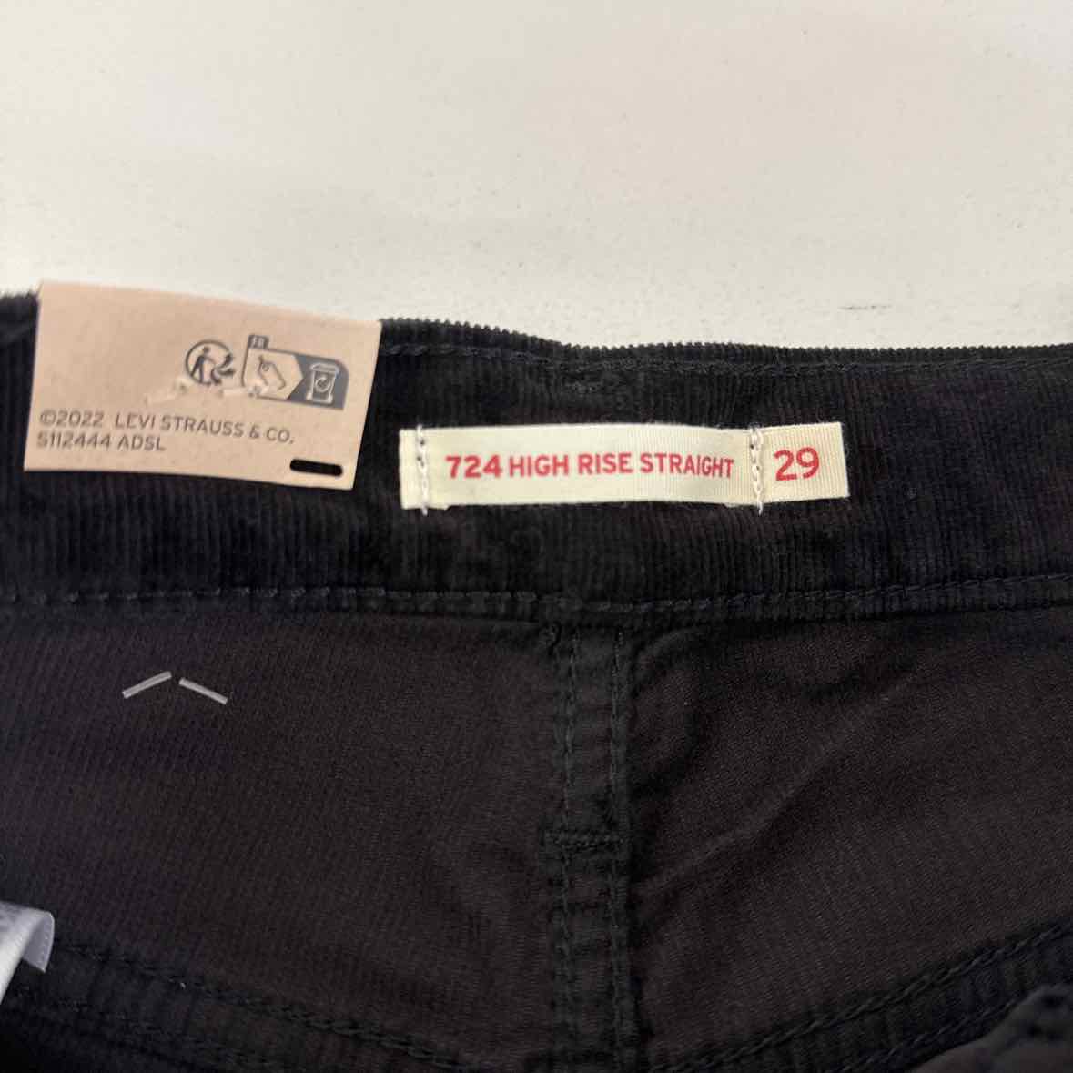 Levi's Size 29 Black Corduroy Pants NWT