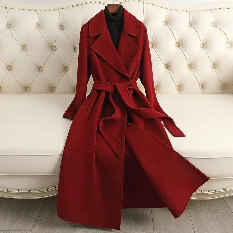 Autumn & Winter Temperament Korean Wool Coat for Women – Elegant &