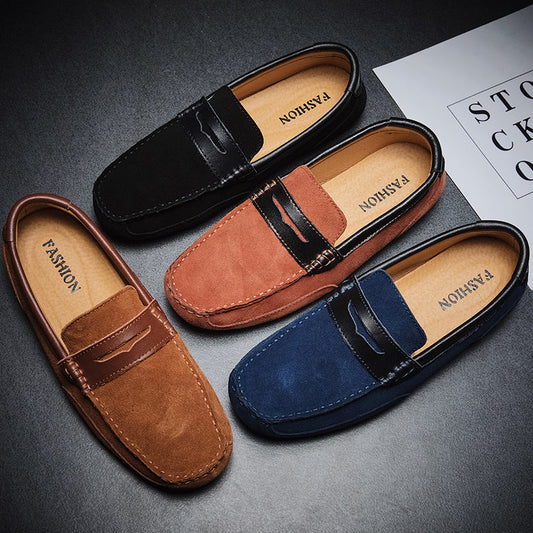 Men's Color-Block Leather Loafers
