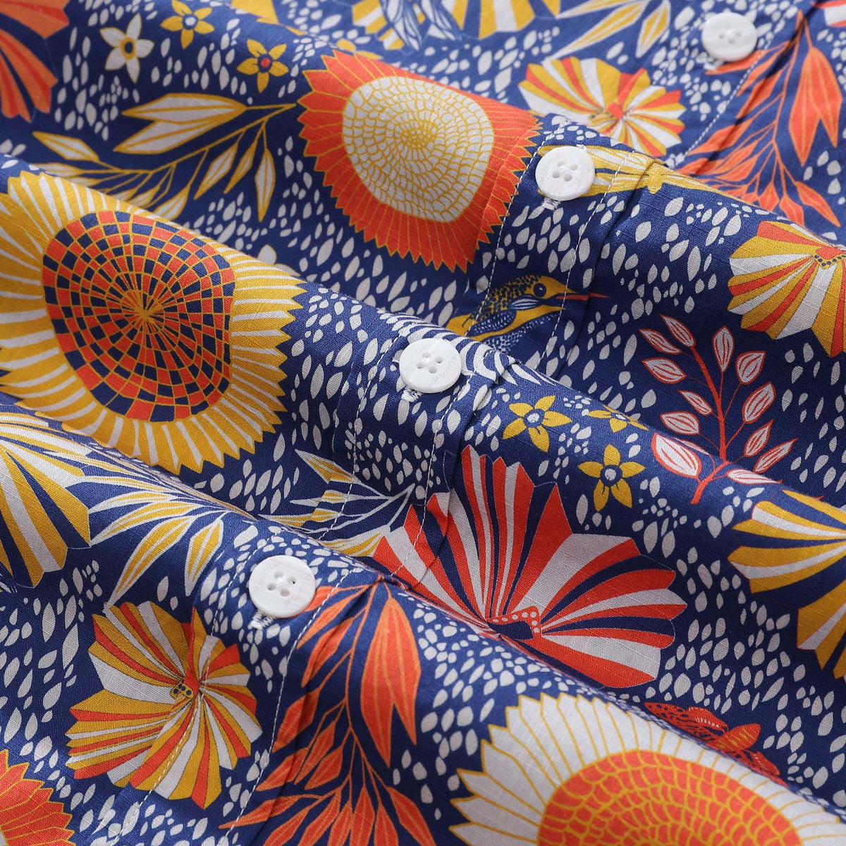 Men's 1960s Kingfisher Floral Cotton Shirt