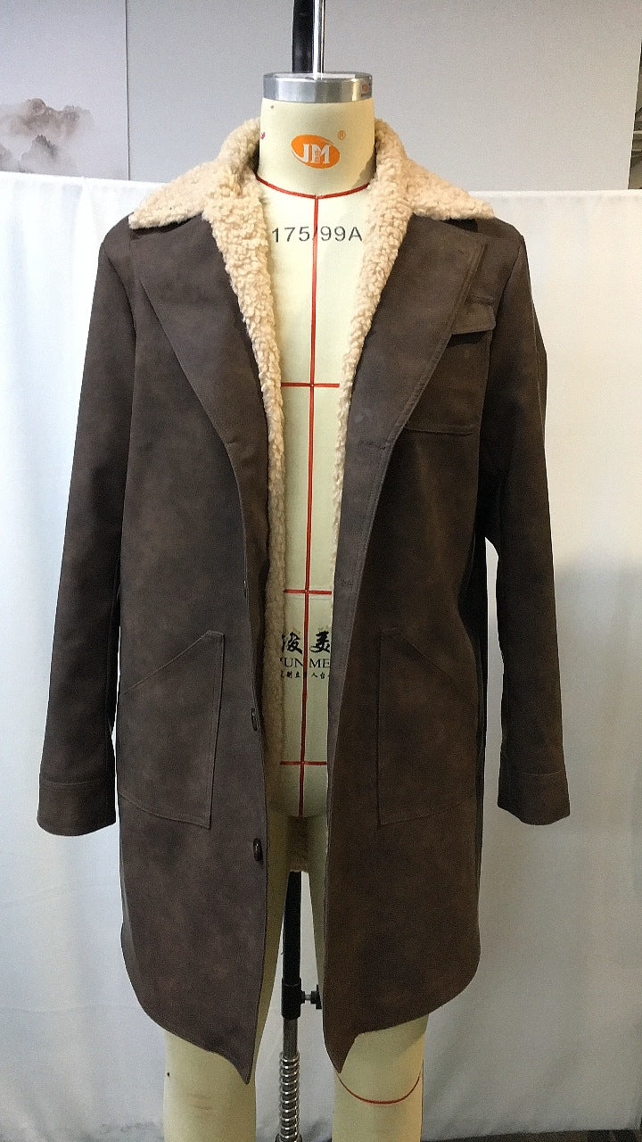 Men's Vintage Dark Brown Suede Jacket
