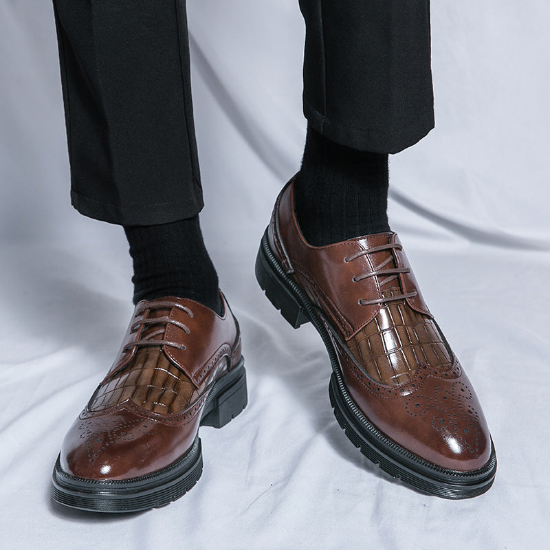 Men's British Low-Top Derby Shoes