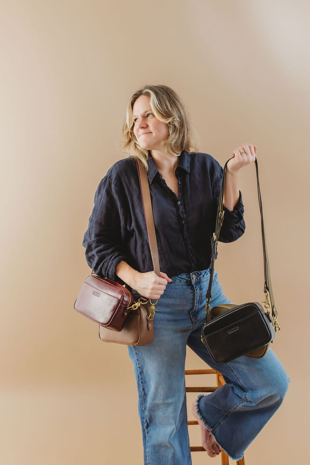 Jane Crossbody Bag | Cherry Leather
