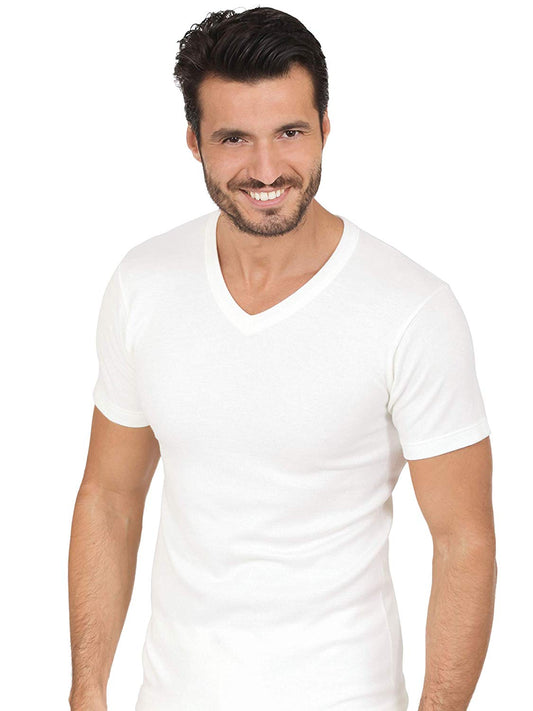 MaRe Premium Quality Cotton Wool Blend Men's V-Neck Neck T-Shirt. Proudly Made in Italy (460)