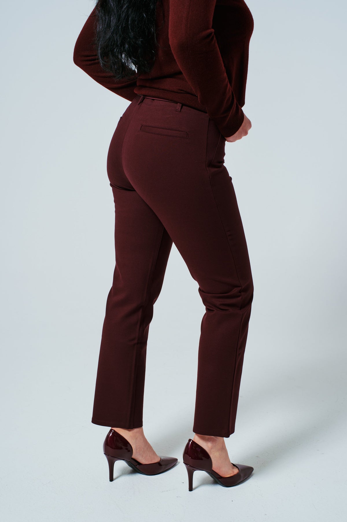 The Livia Ponte Pant – Wine │ Petite