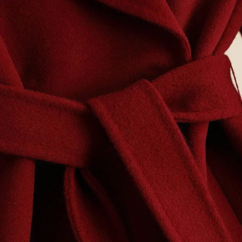 Autumn & Winter Temperament Korean Wool Coat for Women – Elegant &