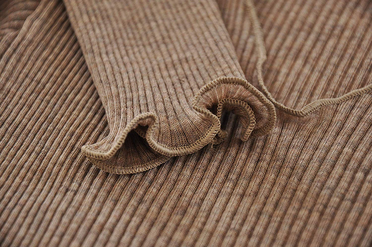 EGI Wool-Silk V-Neck Long-Sleeve Top (1493)