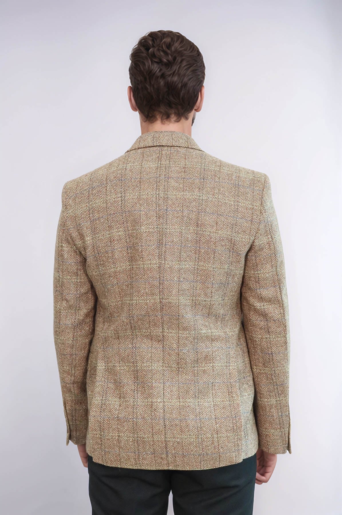 Wessi Men's Slim-Fit Herringbone Blazer — Tan