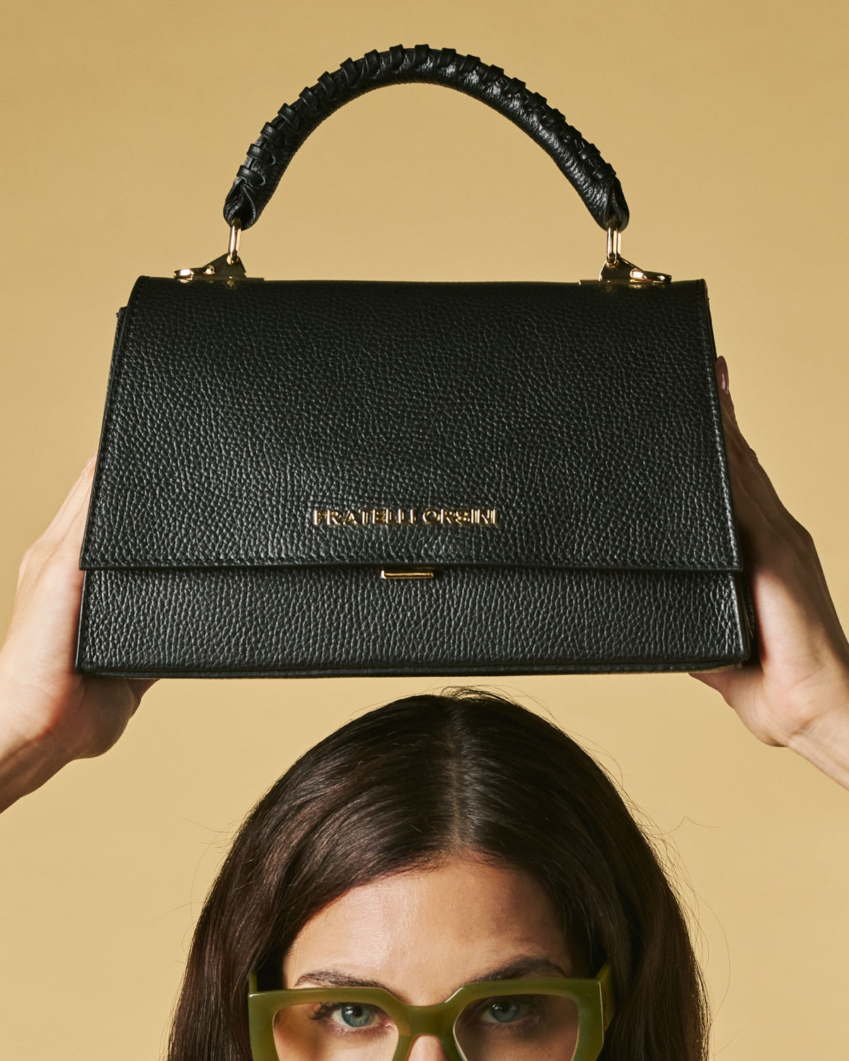 Federica Calf Leather Crossbody Bag — Black