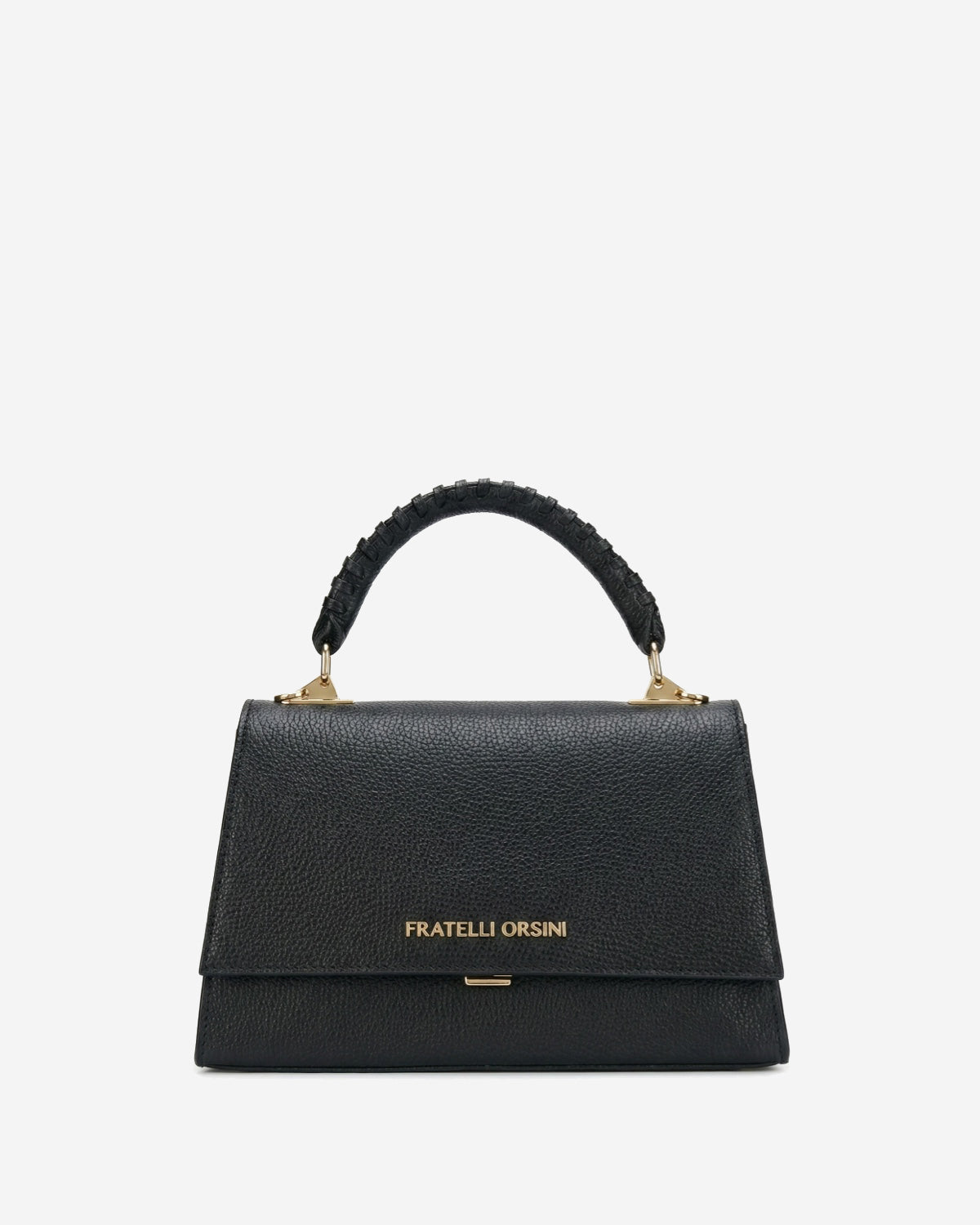 Federica Calf Leather Crossbody Bag — Black