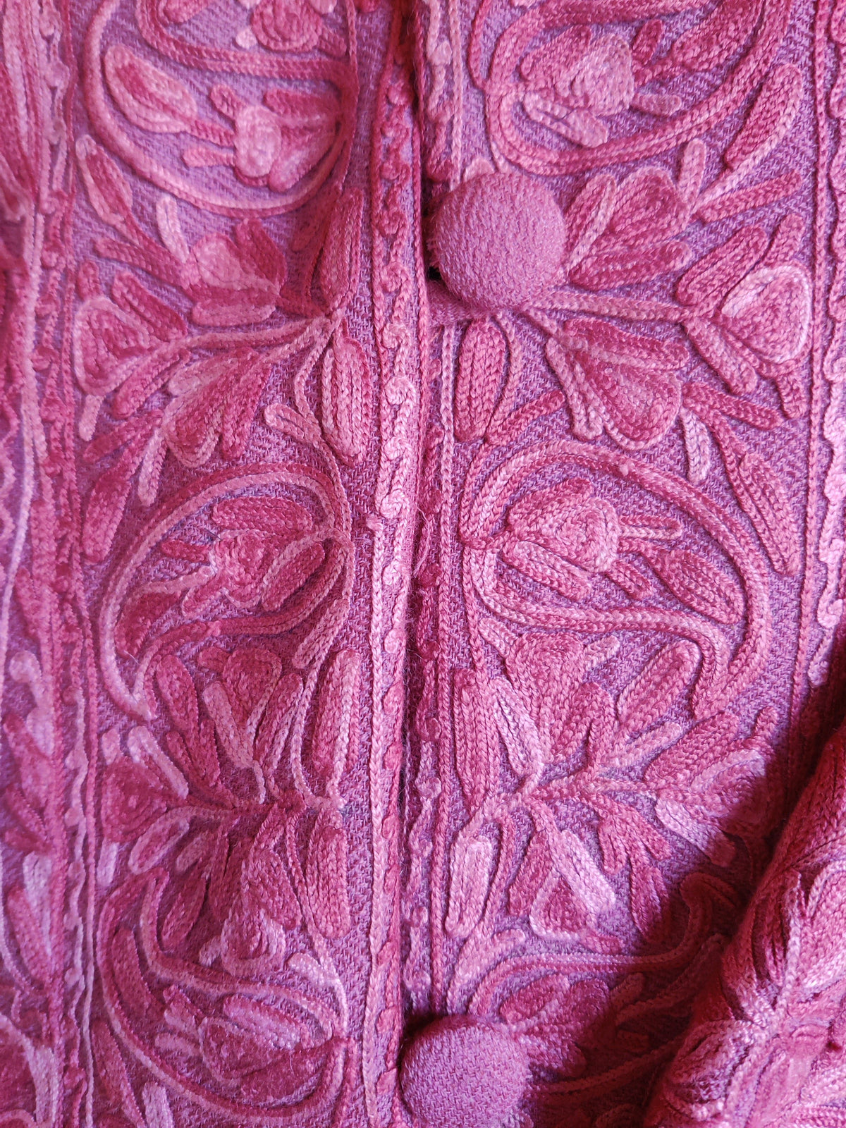 Long kashmiri jacket with Aari Embroidery