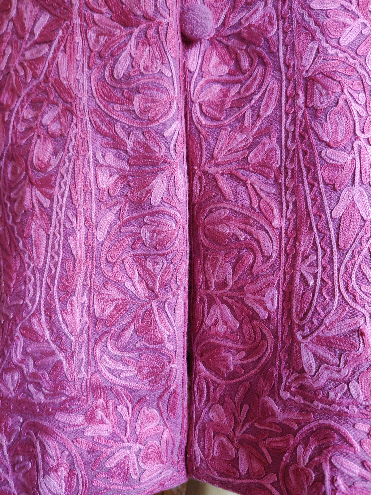 Long kashmiri jacket with Aari Embroidery