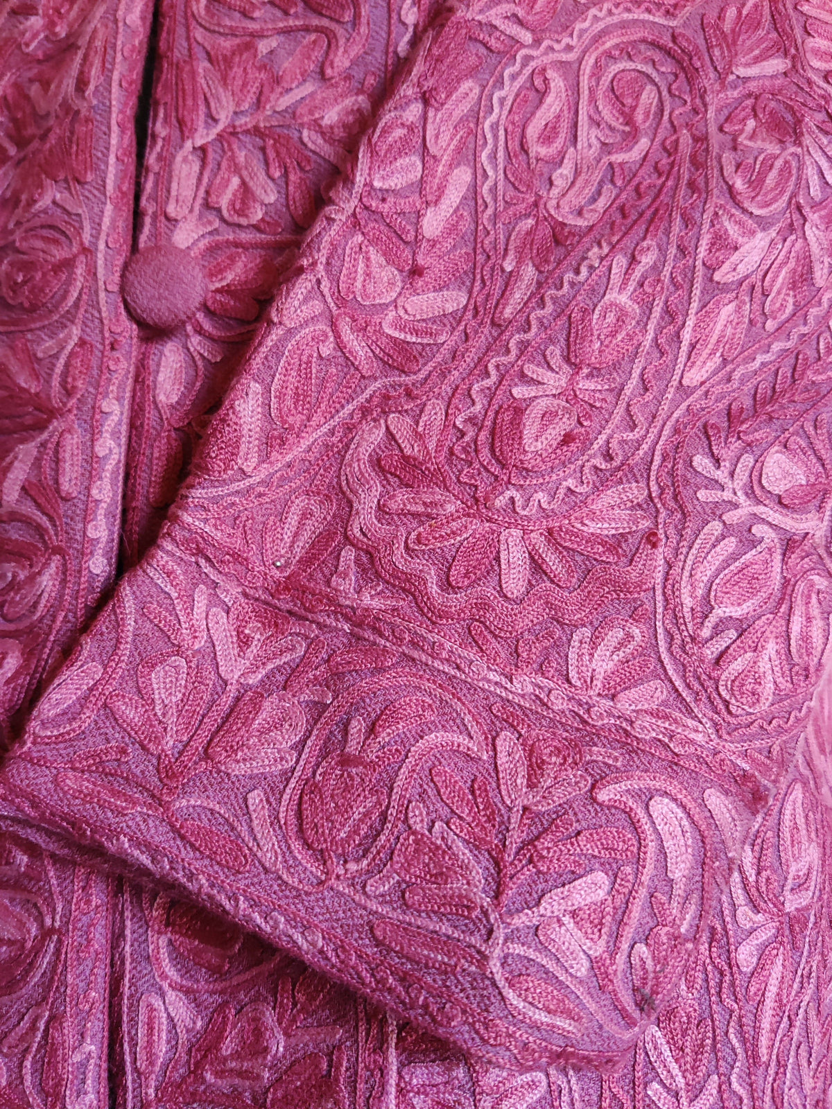 Long kashmiri jacket with Aari Embroidery