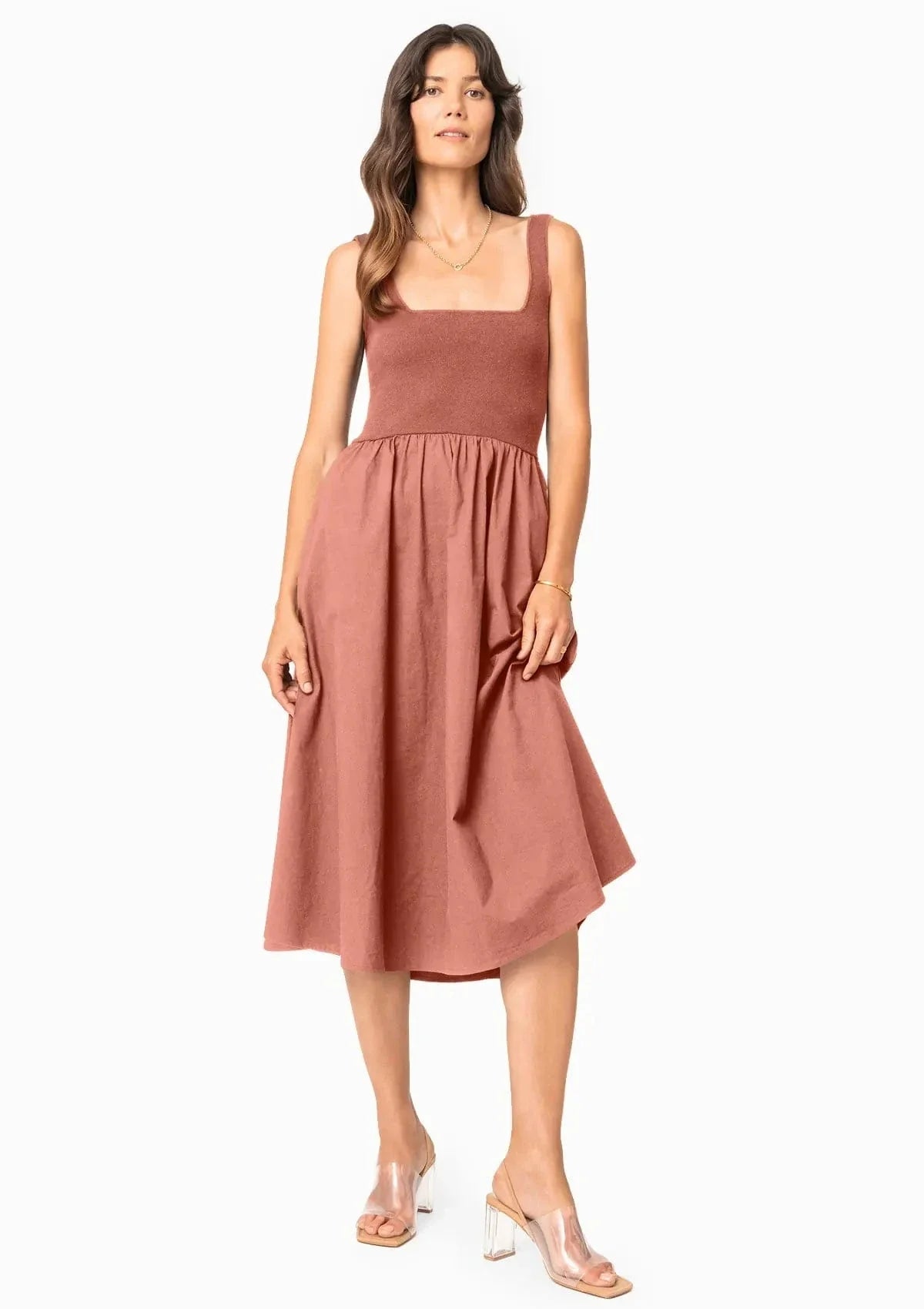 Illusion Dress - Desert Rose