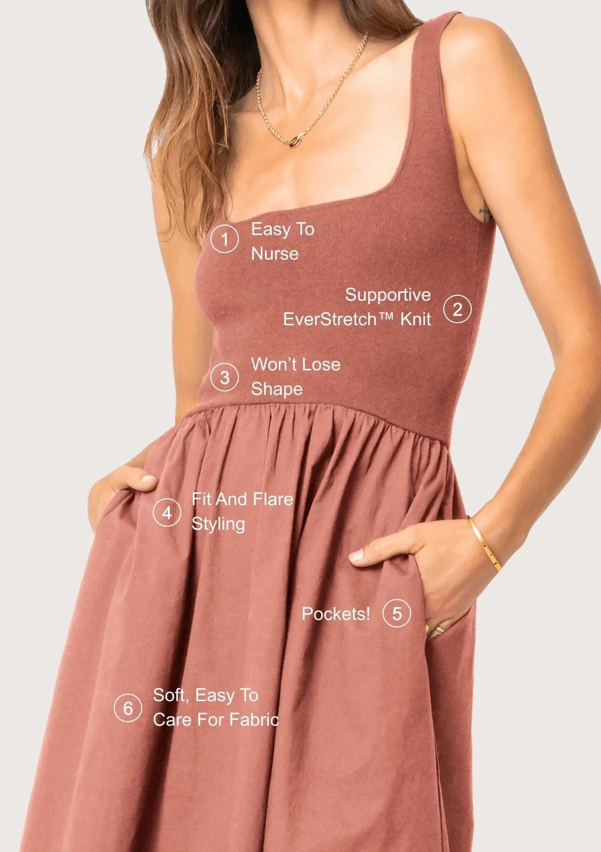 Illusion Dress - Desert Rose
