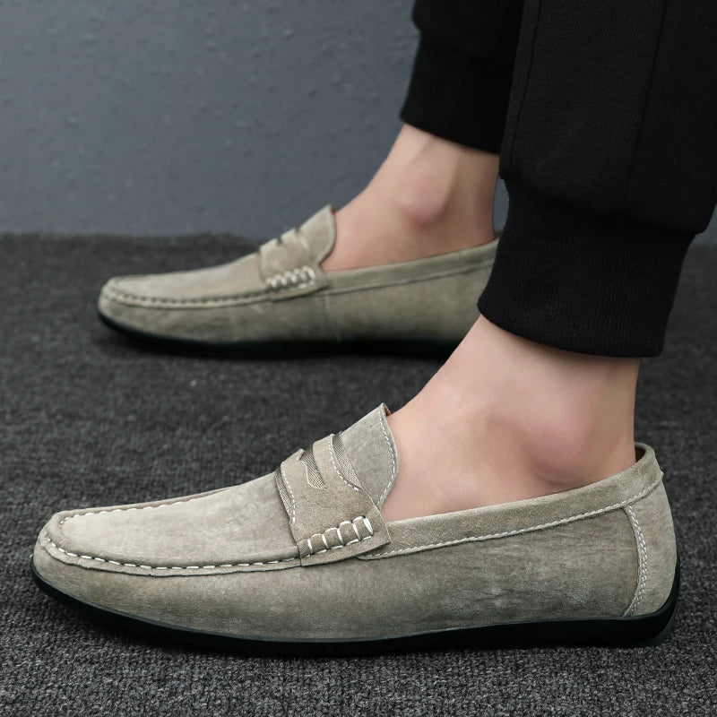 Men's Suede Driving Loafers