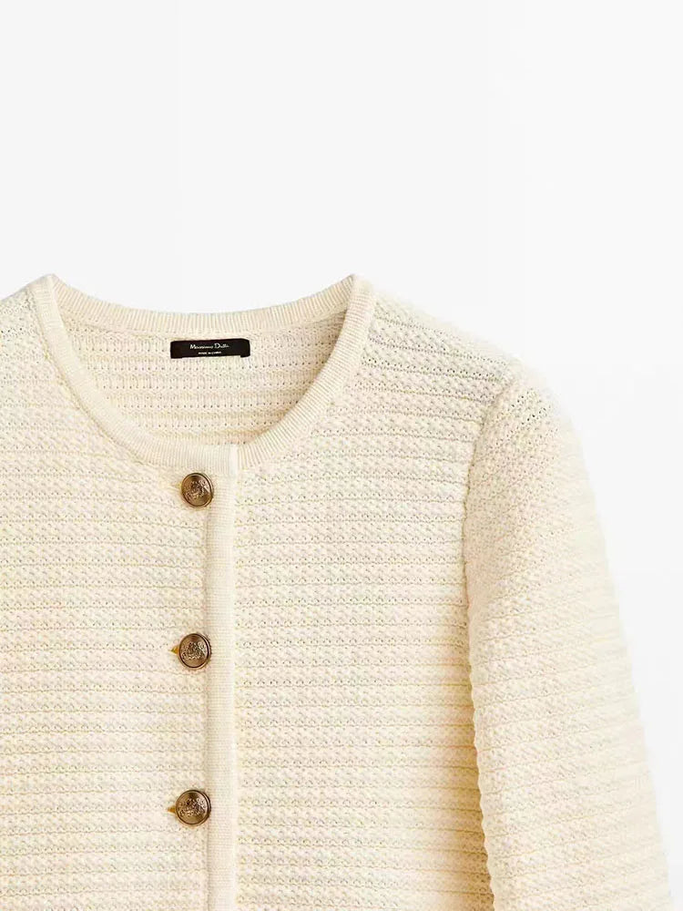 Women's Retro Button Cardigan