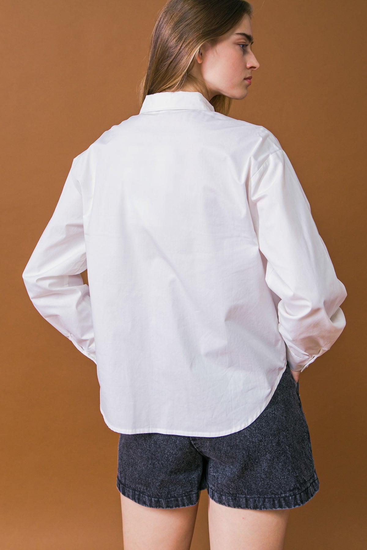Hit or Miss Cotton Poplin Shirt