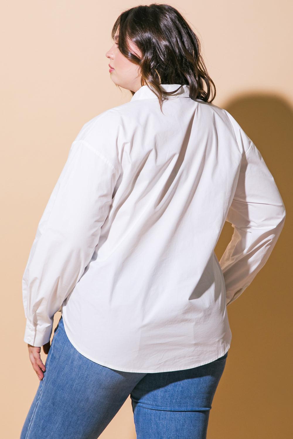 Hit or Miss Cotton Poplin Shirt