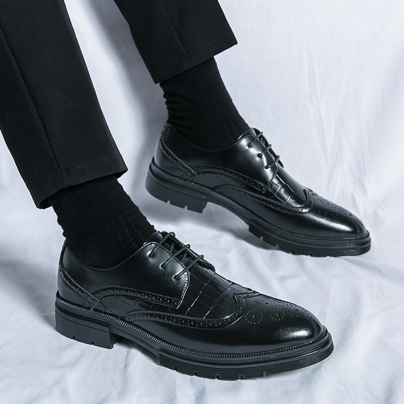 Men's British Low-Top Derby Shoes