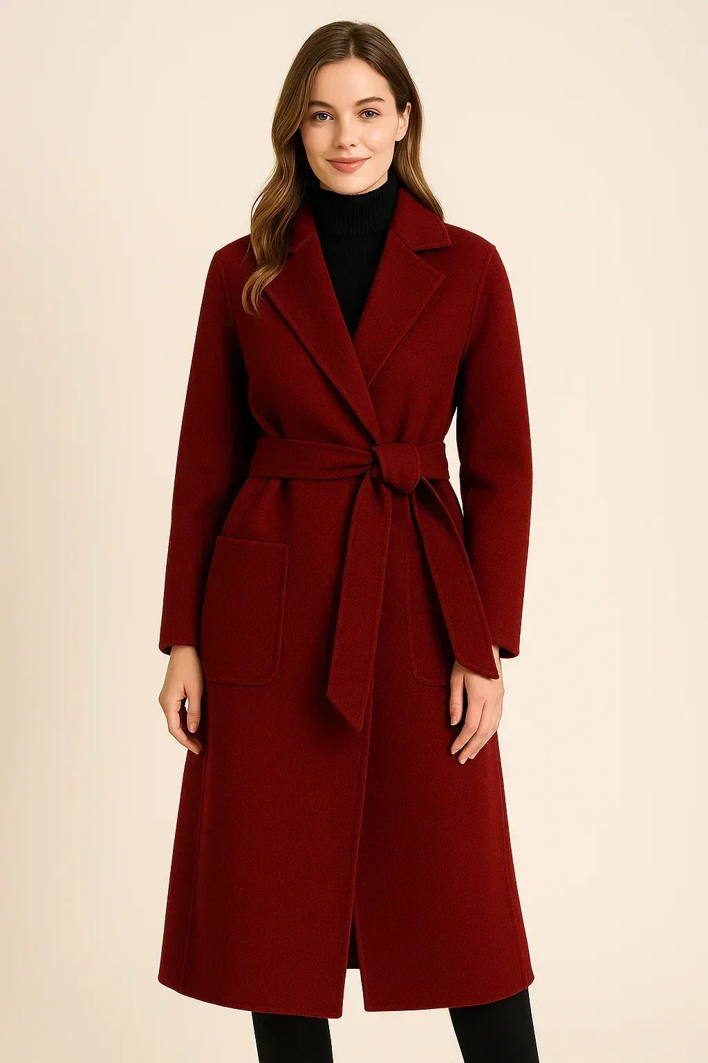 Autumn & Winter Temperament Korean Wool Coat for Women – Elegant &