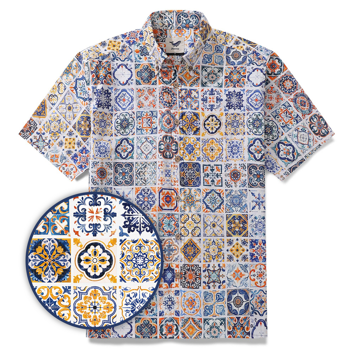 Men's Sicilian Print Cotton Shirt