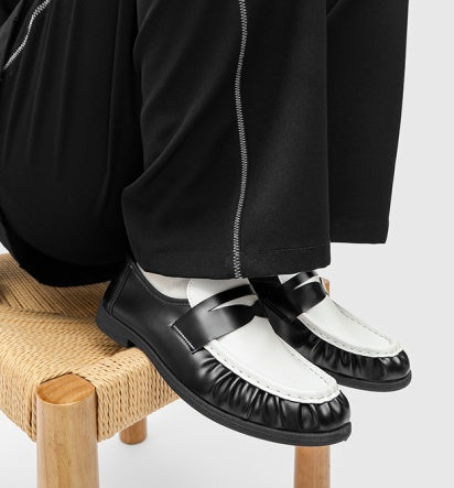 Men's Vintage Round-Toe Leather Loafers