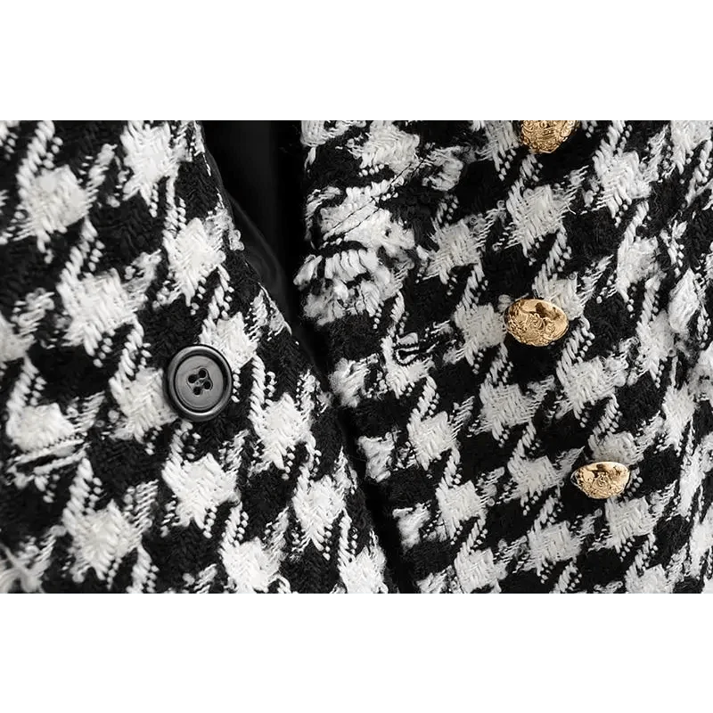 Women's Houndstooth Tweed Jacket