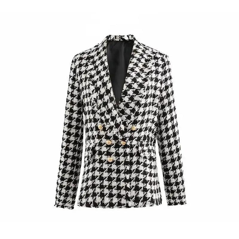 Women's Houndstooth Tweed Jacket