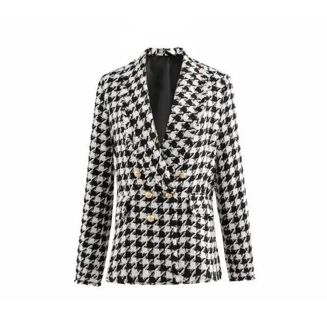 Women's Houndstooth Tweed Jacket