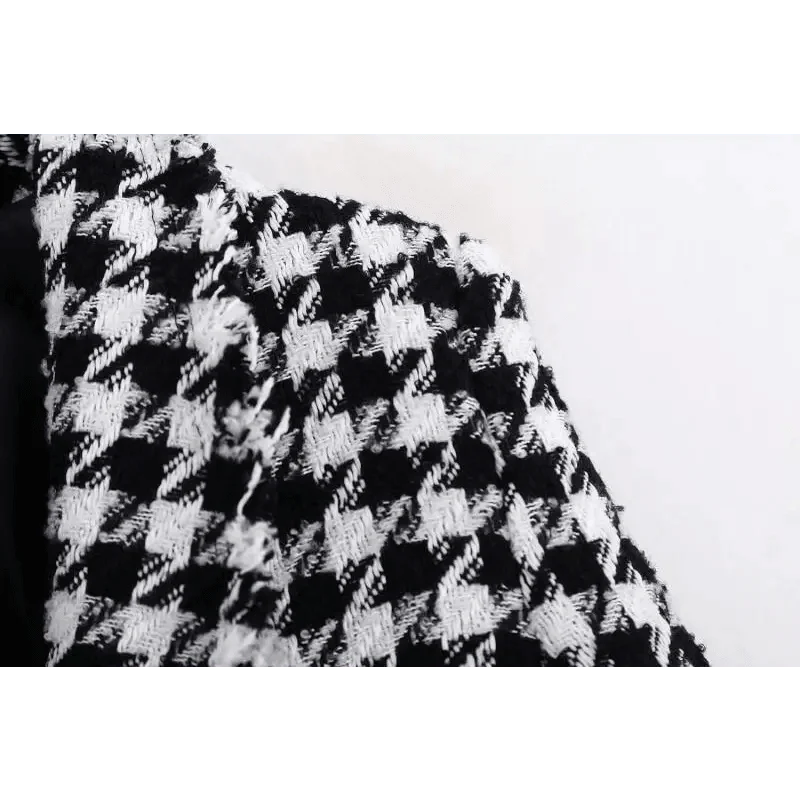 Women's Houndstooth Tweed Jacket