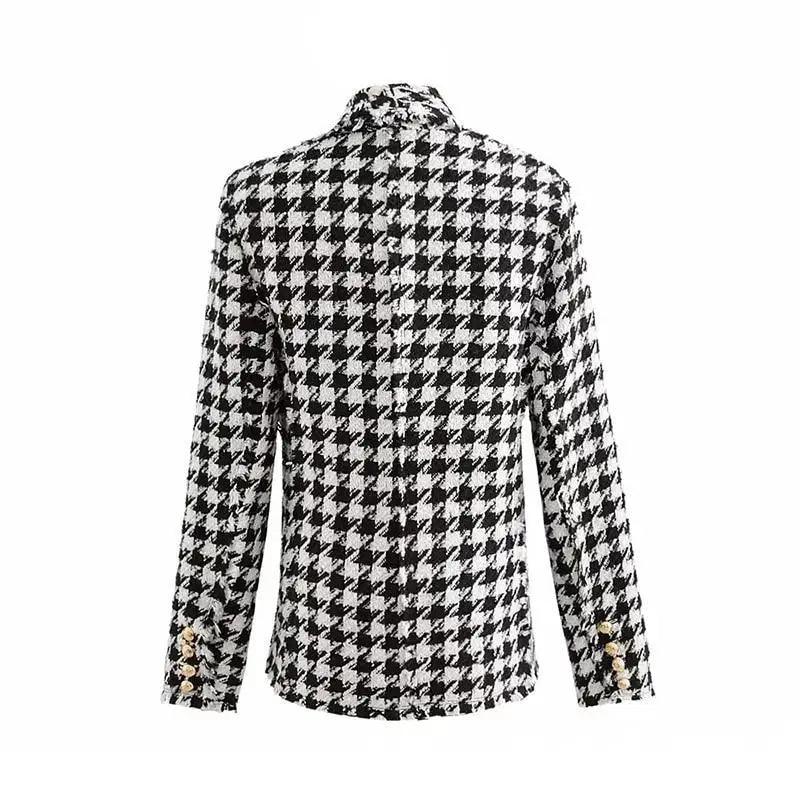 Women's Houndstooth Tweed Jacket