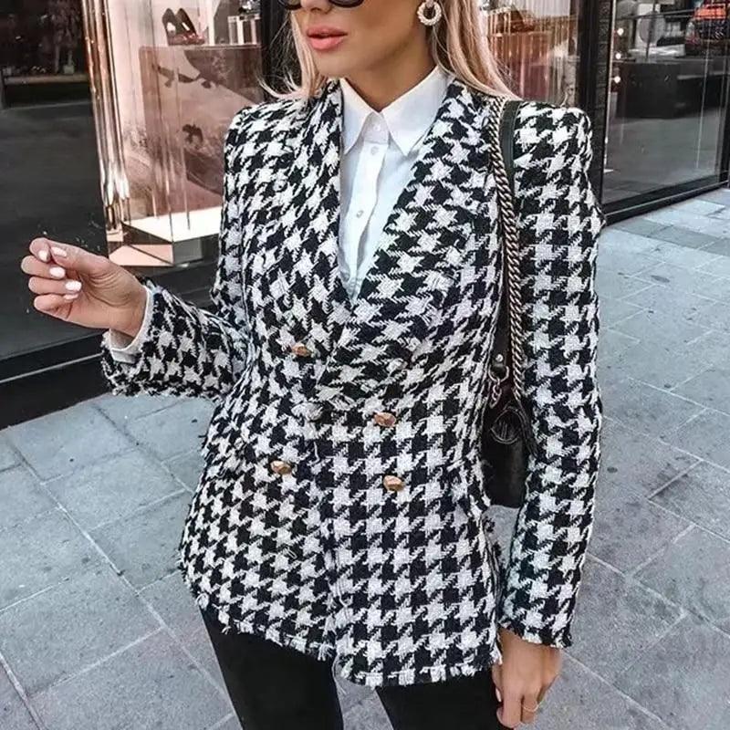 Women's Houndstooth Tweed Jacket