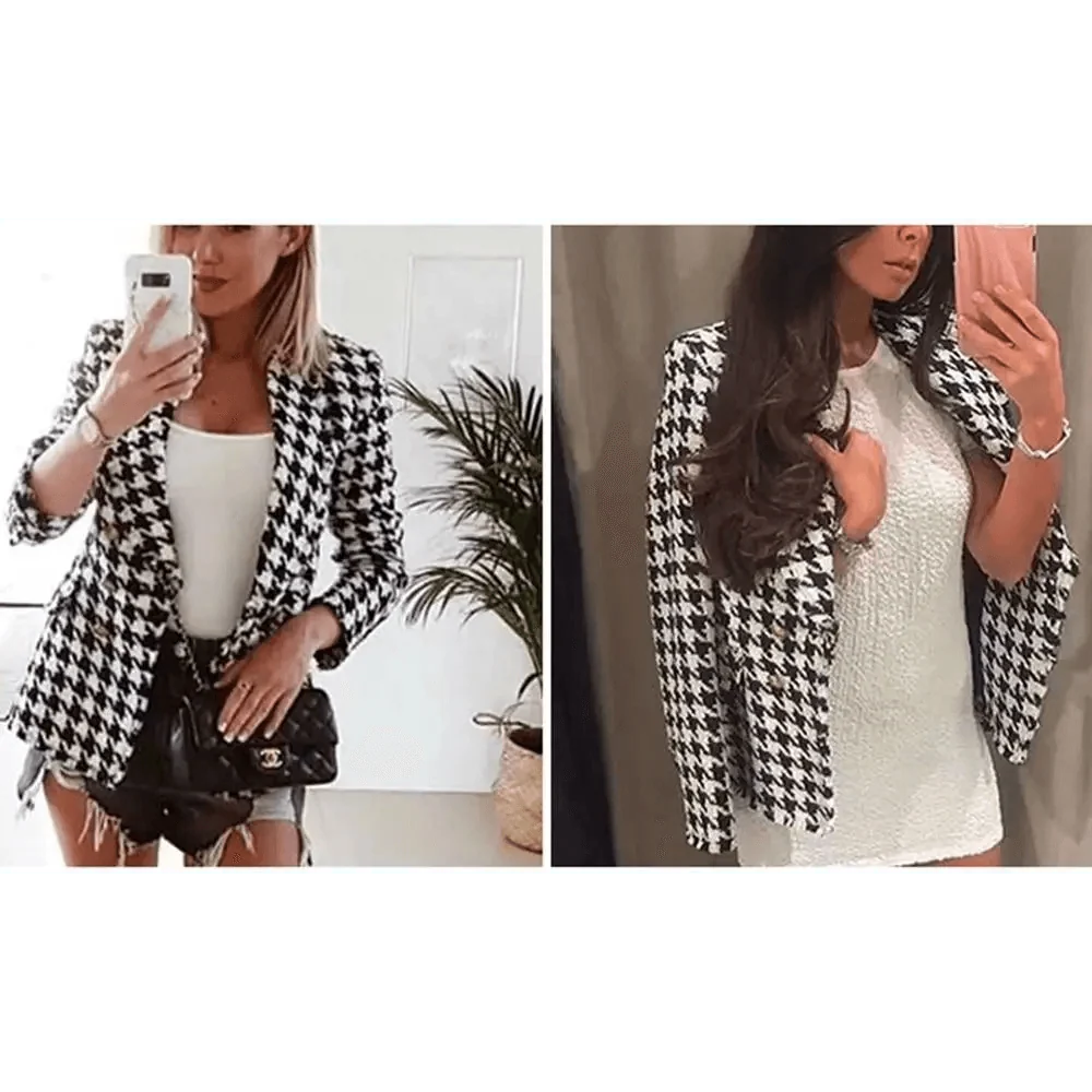 Women's Houndstooth Tweed Jacket