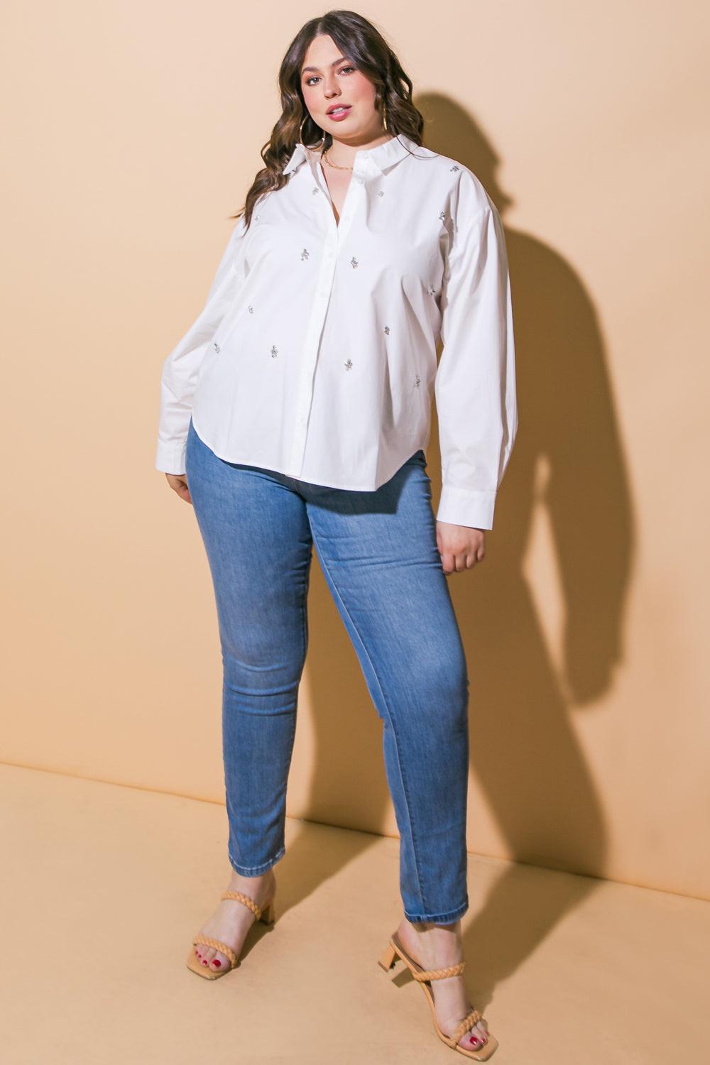 Hit or Miss Cotton Poplin Shirt