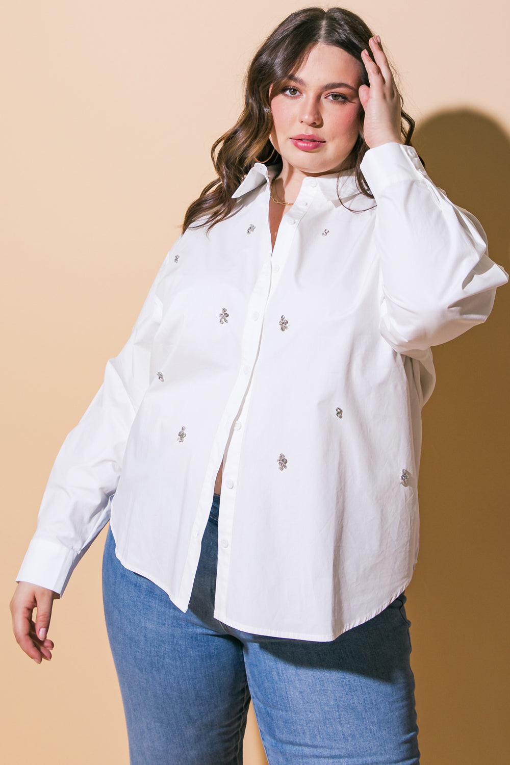 Hit or Miss Cotton Poplin Shirt