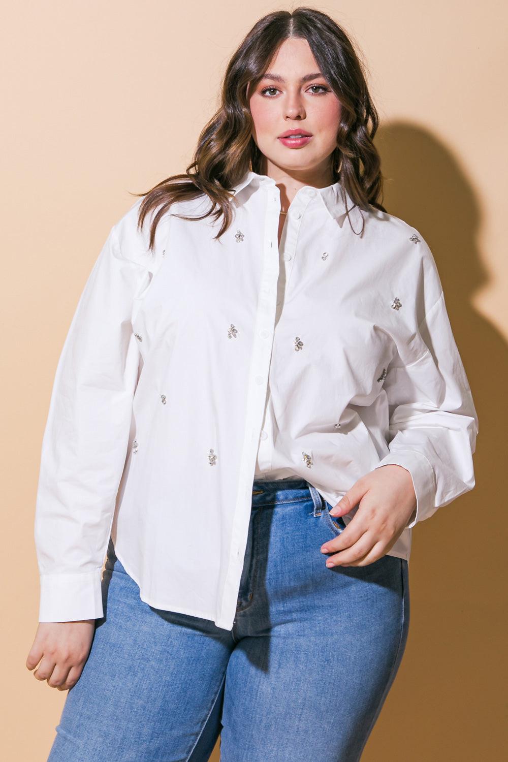 Hit or Miss Cotton Poplin Shirt