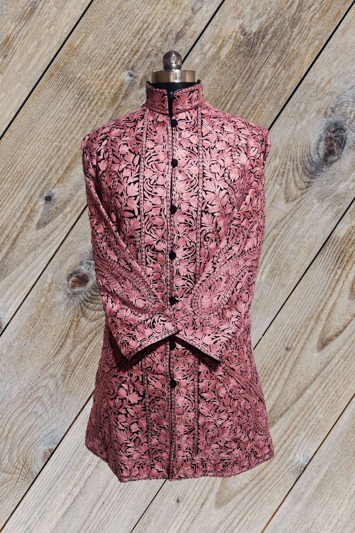 Kashmiri Jacket with all over Aari Embroidery